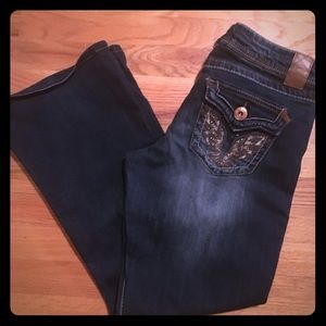 Boot Cut Jeans with Angel Wing Detail
